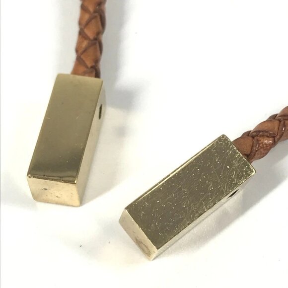 LOUIS VUITTON M67302 Ceinture VVN Trece belt Knitting belt Leather Brown/Gold main image 9